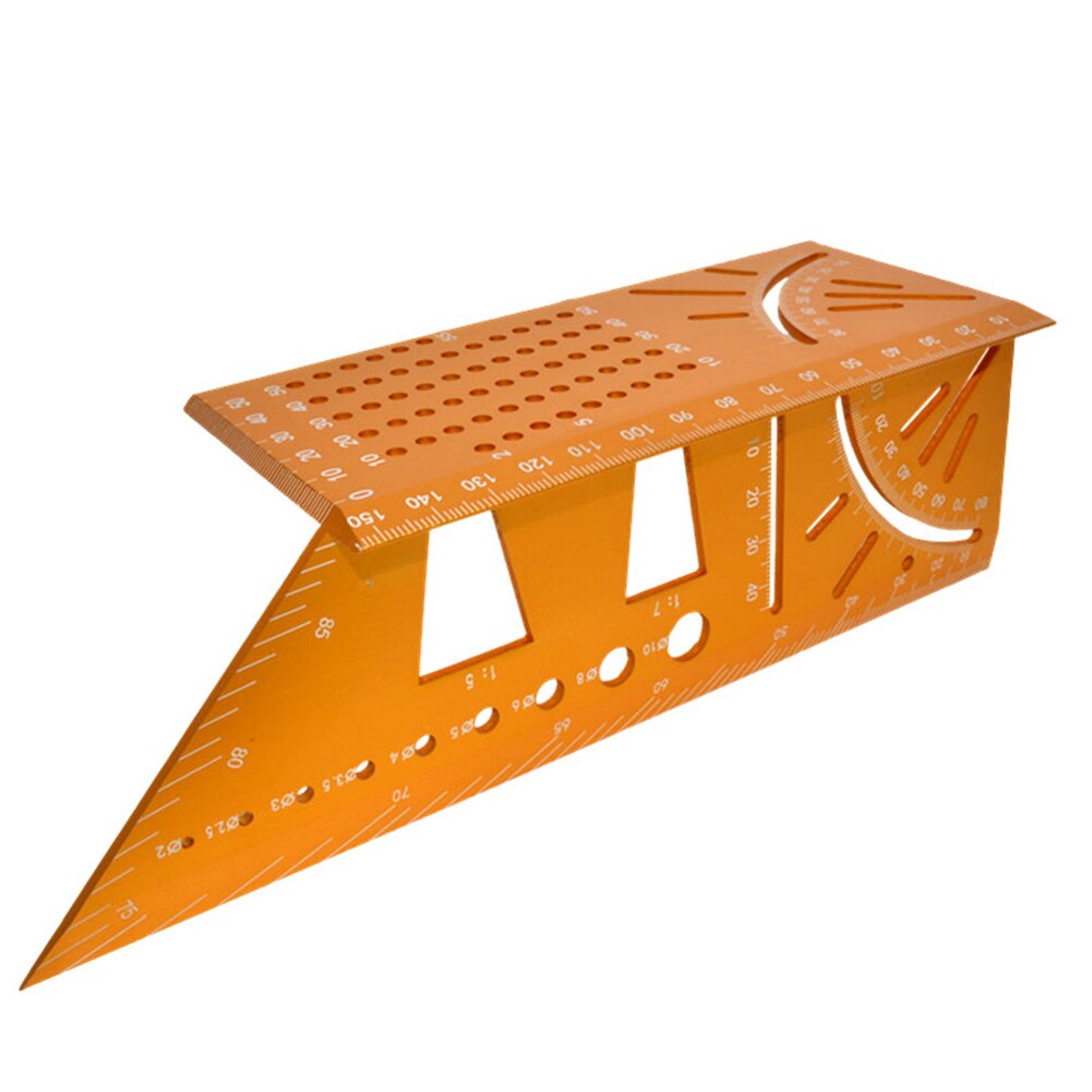 Aluminum Alloy Carpenter Marking Miter Gauge Angle Bevel Dovetail Template Drill Guide Horizontal Angle Woodworking Scribe Tool
