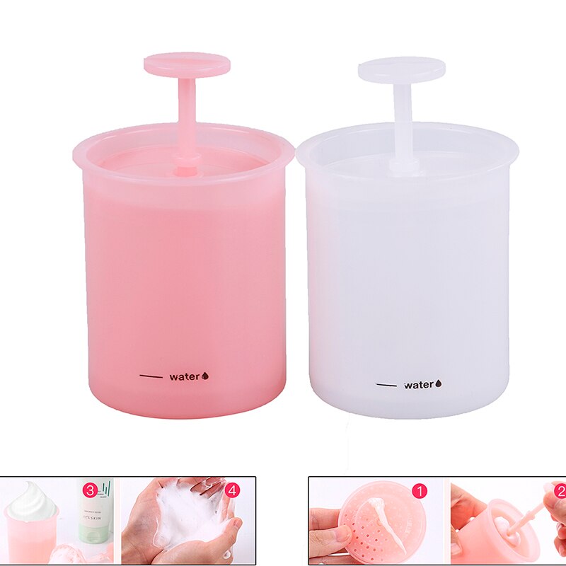 Portable Foam Maker Facial Cleanser White Pink Body Wash Bubble Maker Makeup Face Care Tool Foam Cup