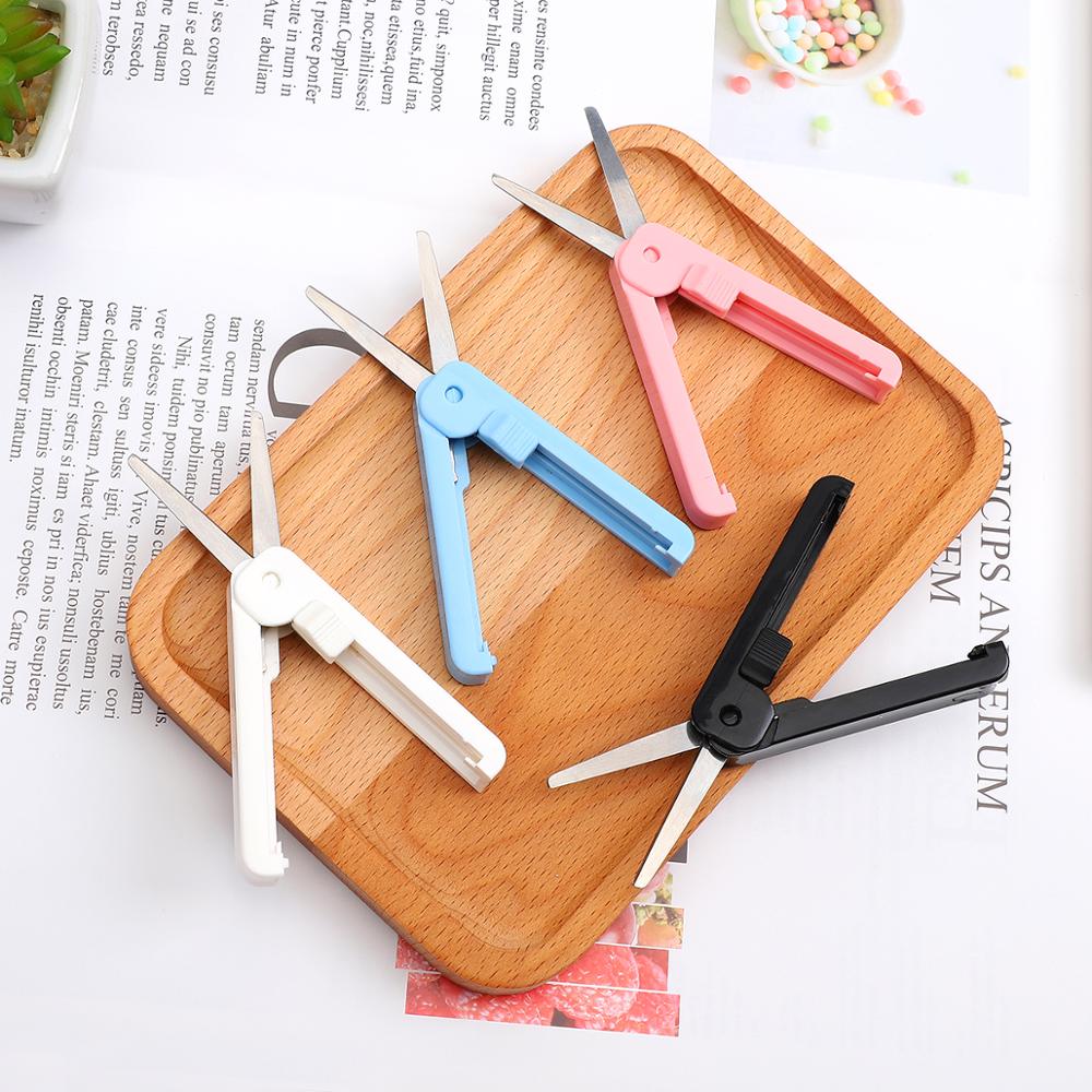 Crafting Portable Scissors Paper-cutting Folding Safety Scissors Mini Stationery Scissors Office And School Hand Cut Supplies
