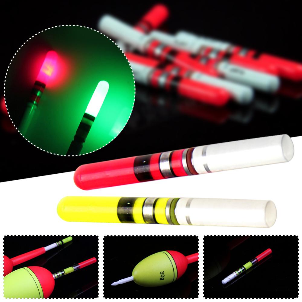 10Pcs Licht Sticks Groen/Rood Werk Met CR322 Battery Operated Led Lichtgevende Float Night Visgerei B276