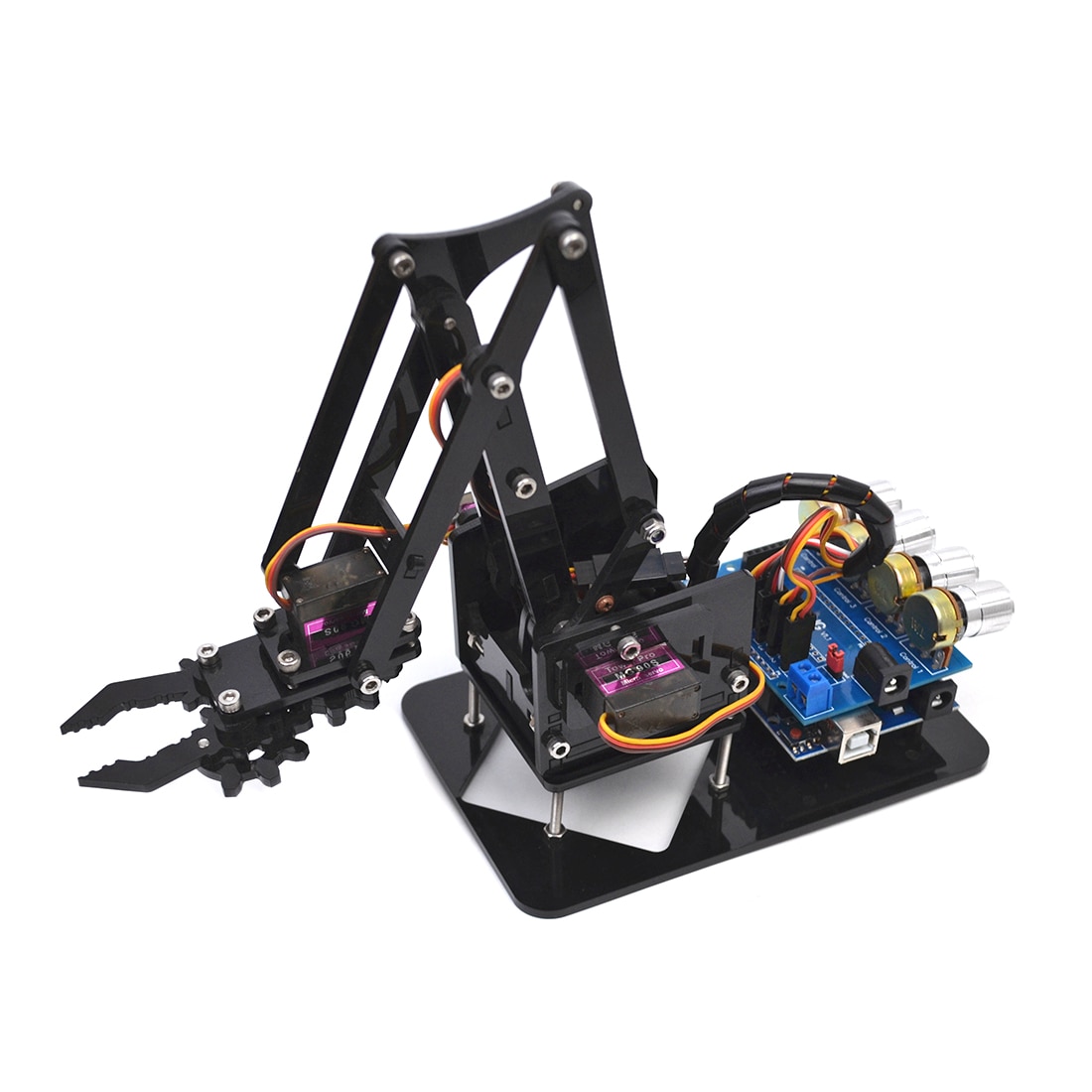 Diy Acryl Robot Arm Robot Klauw Arduino Kit 4DOF Mechanische Grab Manipulator