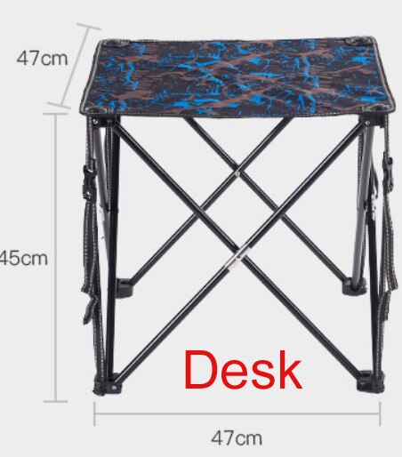Bärbart hopfällbart fyrkantigt skrivbord 47 x 45 x 47m fiske camping bbq bord fällbart vandringsdisk trädgård utomhus ultralätt bord  b493: Skrivbord b