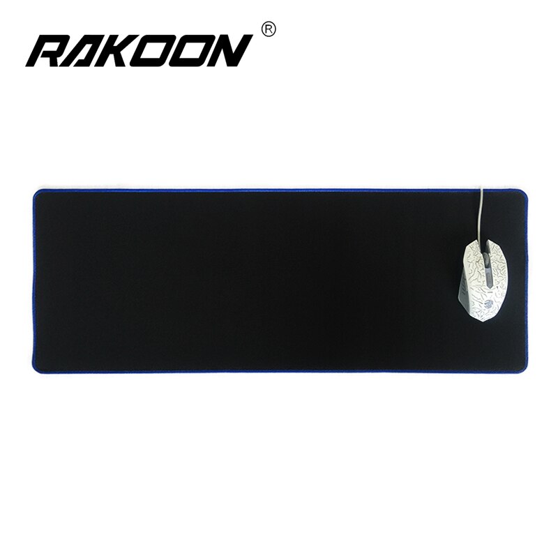 Rakoon mouse pad gaming, mouse pad grande 30*80cm preto rosto vermelho/azul/preto/verde borda de fechamento de borracha velocidade tapete do mouse para pc portátil: Blue30x80cm