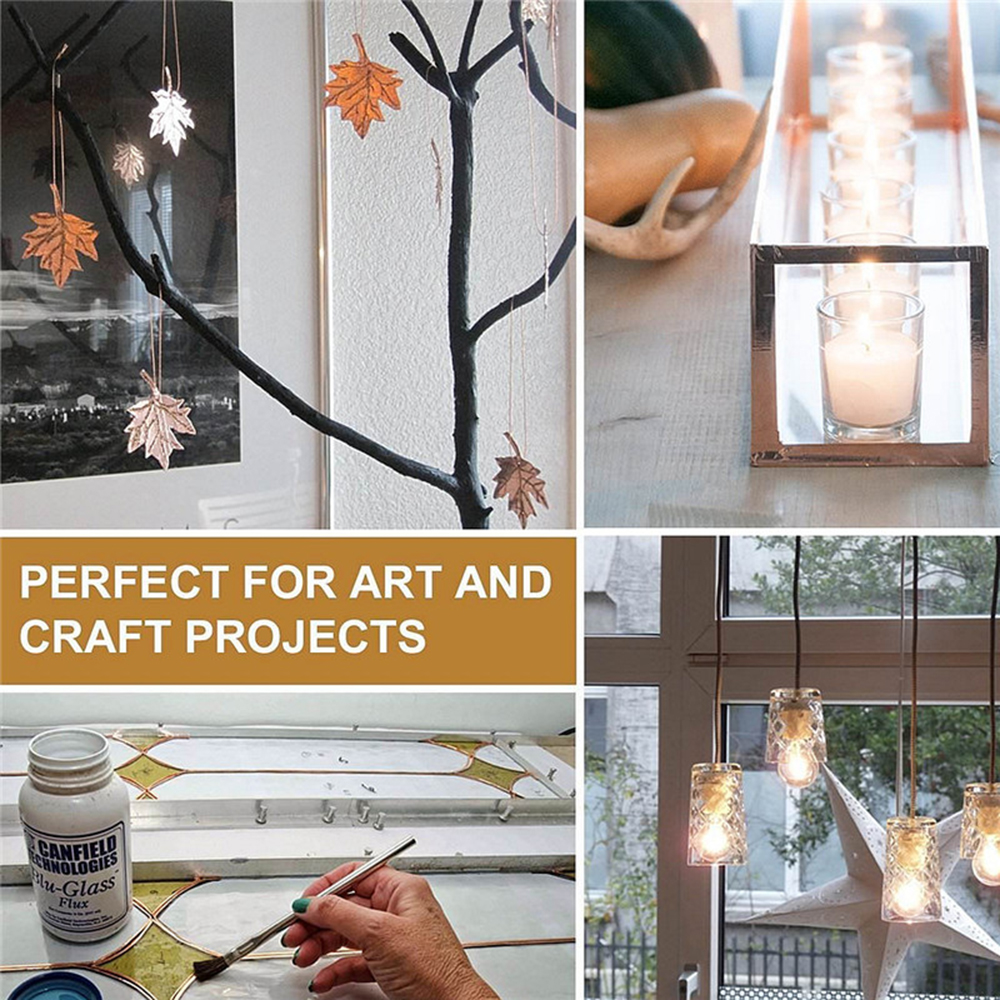 1 Roll Enkele Geleidende Koperfolie Tape Zelfklevende Emi Afscherming Warmte Weerstaan Anti-Statische Reparatie Tape 5Mm/10Mm/15Mm/20Mm