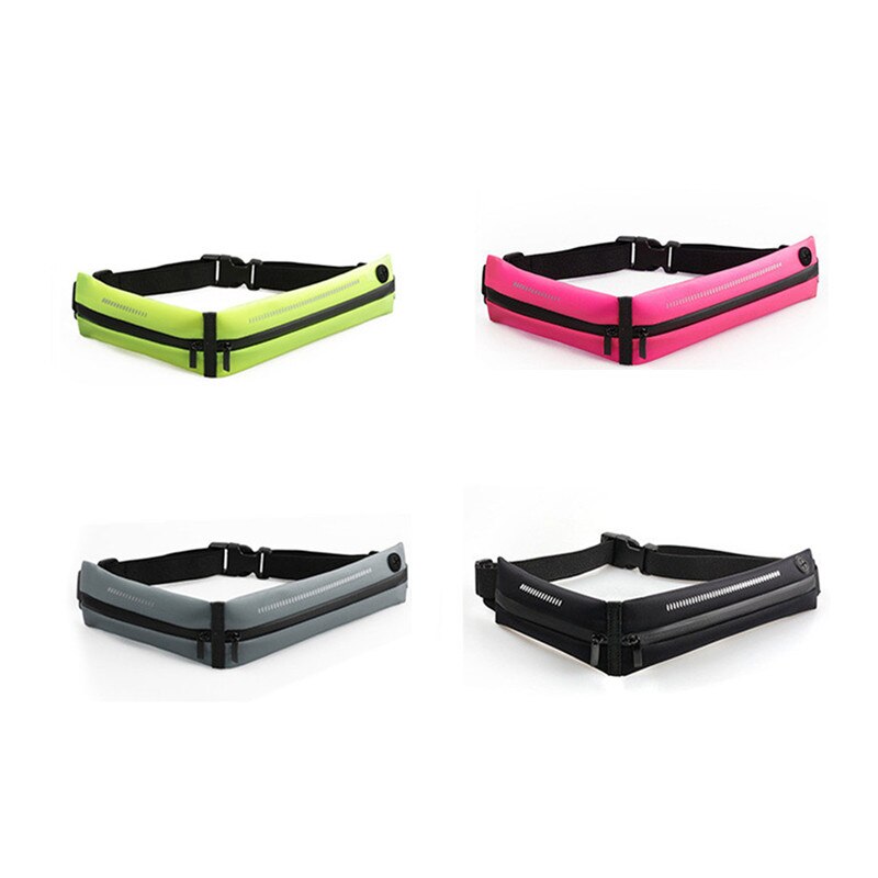 Unisex juoksuvyö 6 tuuman puhelimelle heijastava vedenpitävä urheiluvyötärönauhalaukku kuntoiluun lenkkeilyyn maratoniin kuntosalille