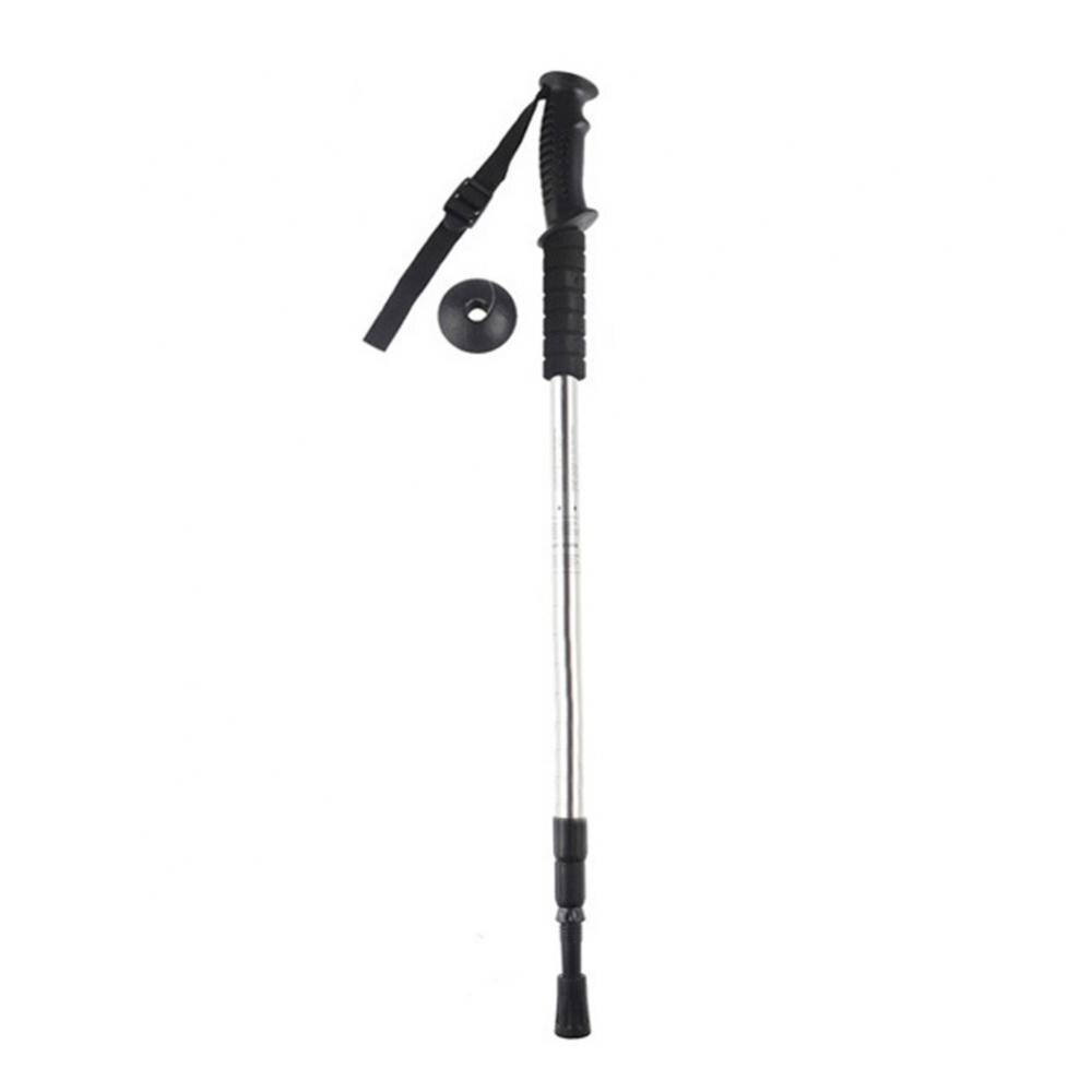 80% Portable Telescopic Outdoor Climbing Ultralight Trekking Pole Walking Stick: Silver