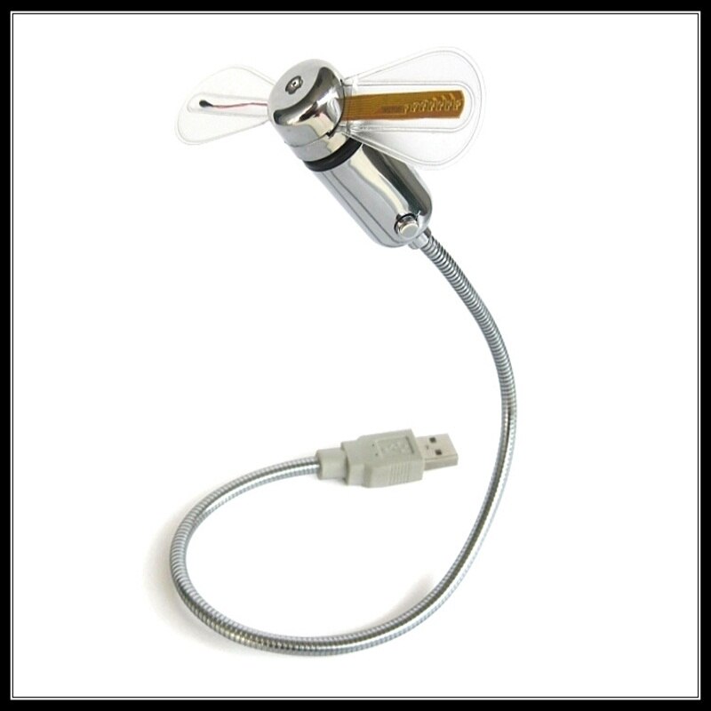 Usb mini fleksibel tid led ur blæser med led lys - fed gadget med led lys