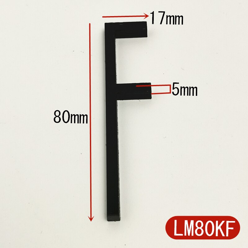 8cm plast 3d moderna husnummer hemadress dörrnummer digitala skyltar utomhus hotellklistermärke etikett 0-9 svart dörr: Lm80kf