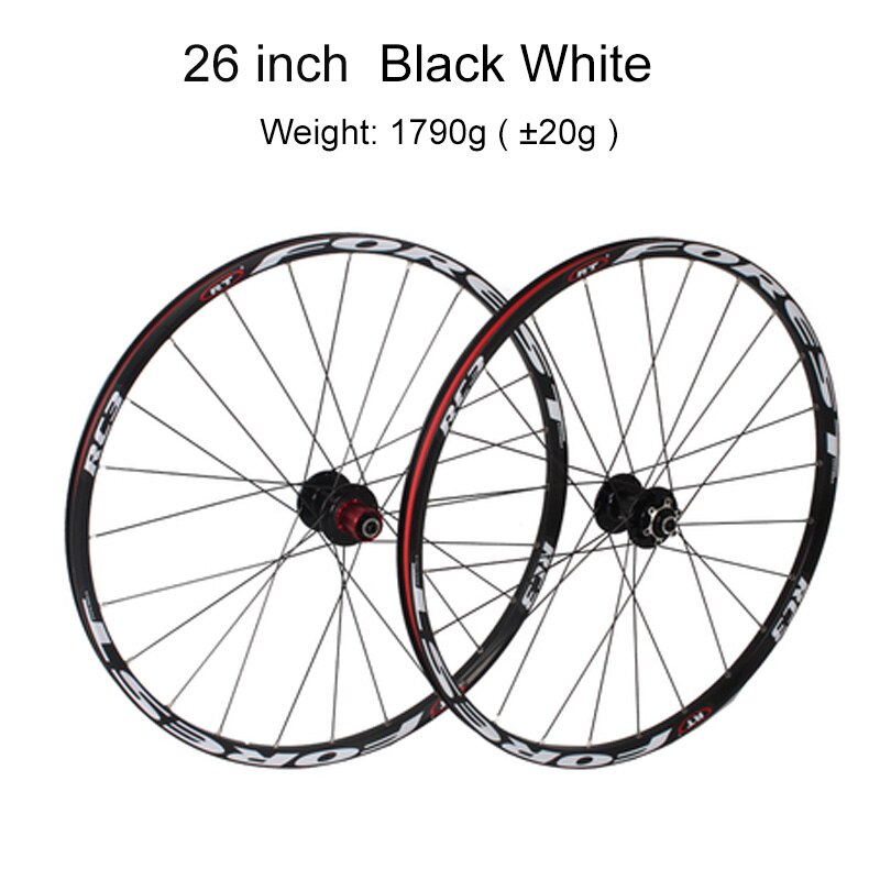 Mountainbike Mtb Cross Country Fietsen Wheel Hub Fietsonderdelen 26 27.5 Inch RC3 Peilin Dragende Aluminium Fiets: 26 inch Black white