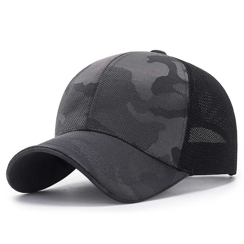 HSSEE-Sombrero de béisbol de malla para hombre, de algodón suave gorra de béisbol de , sombrero de pesca, senderismo, accesorios deportivos: Grid gray