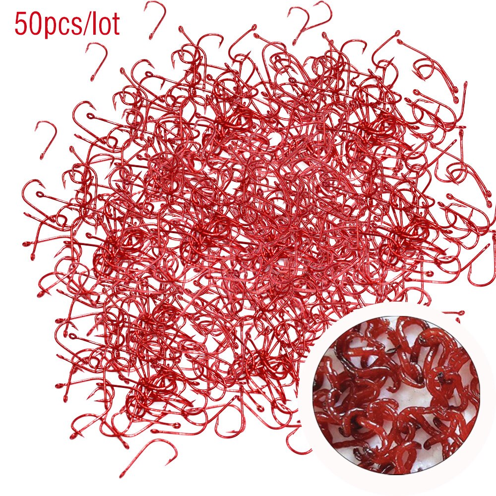 Fish Hook High Carbon Steel Barbed Fly Hook Worm Pond Fishing Hook Pond Reservoir Salt Water Carp Fishing Gear