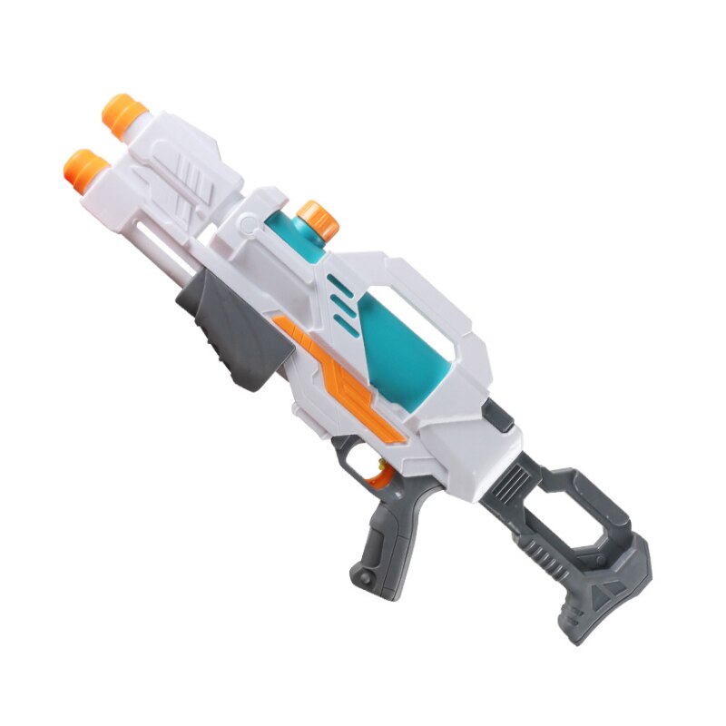 Children's drawing water gun summer beach water playing toy large double sprinkler water sprinkling Festival toy: white