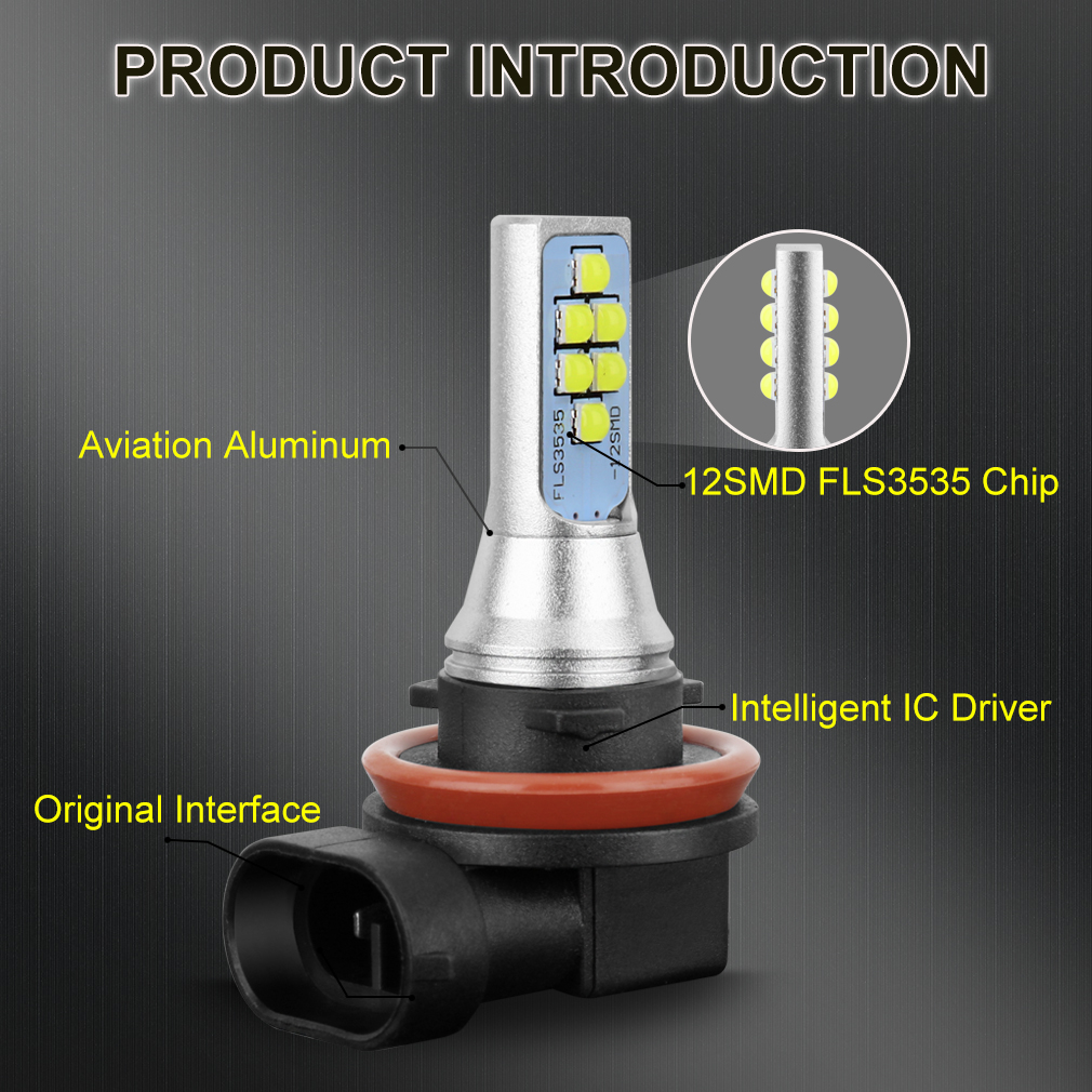 2Stck H8 H11 LED 9005 HB3 9006 HB4 H27 LED Birne 880 881 P13W PSX26W H16 5202 PSX24W H27W Wagen Nebel Beleuchtung Automobiles Auto Lampe