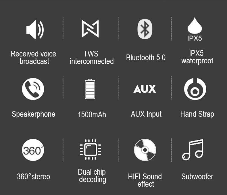 Wireless Bluetooth-compatible Speaker Various Playback Modes Computer Subwoofer Portable Car Outdoor Waterproof Card Audio