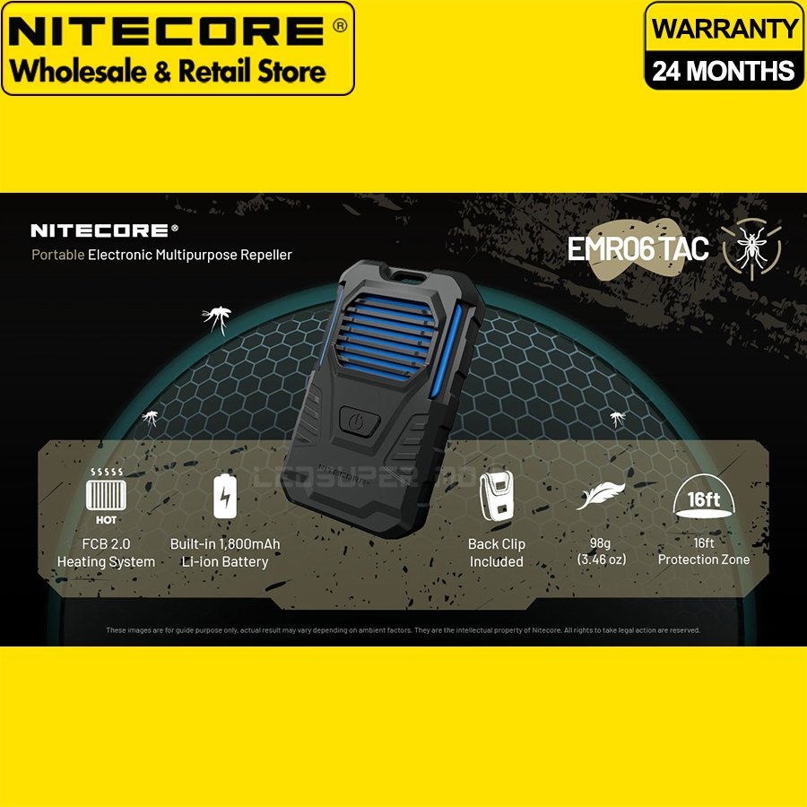 Nitecore emr 06 tac bärbar elektronisk avskräckare för sommarcamping
