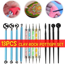 13Pcs/Set Mandala Dotting Pe Set Diamond Paintings Tool Drawing Kits Brushes for Kids Crafts Nail Art Painting