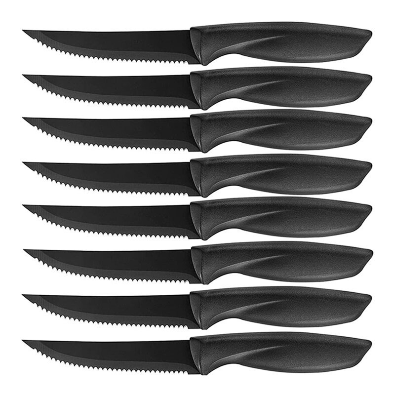 8-Piece Steak Knife Steak Knife Set Stainless Steel, Kitchen Steak Knife Set Sharp - Scratch Resistant &amp; Rust Proof: Default Title