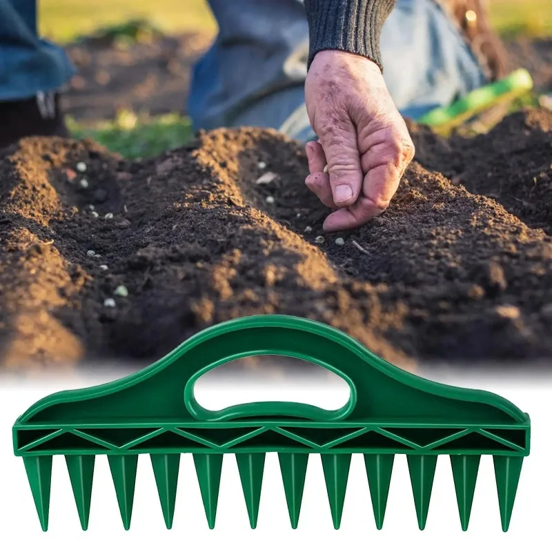 Garden Hand Seeder Tools 12 Holes Seed-in Rapid Drilling Soil Planter Nursery Flower Pot Vegetable Plant Sowing Seeds Dispenser