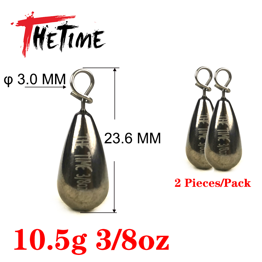 THETIME 1,8-21g, pesas de plomo para pesca de tiro directo, señuelo suave, aparejo libre, conector de gancho, plomos de línea para accesorios de pesca de lubina: Azul