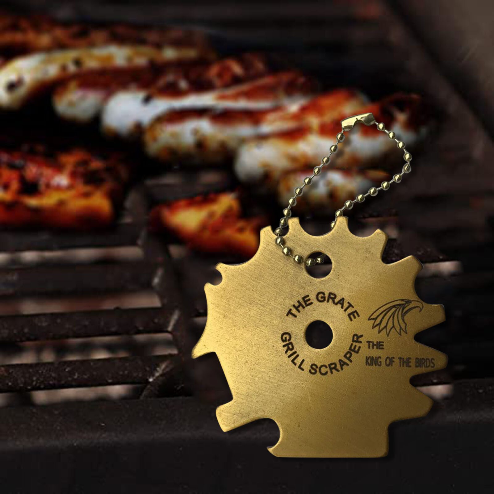 25# Portable Metal Bbq Grills Grate Cleaner Cleaning Barbecue Scraper Scrubber Tool Cleaning Barbecue Cleaning Grill Scraper