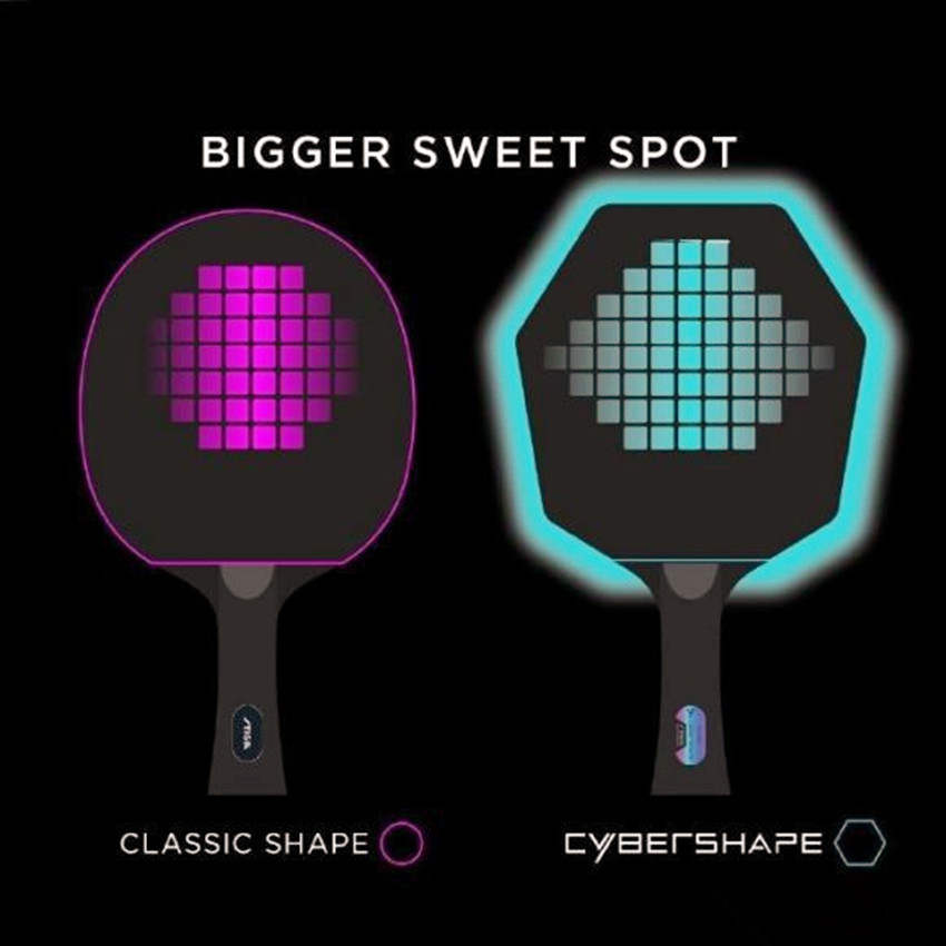 Cybershape bord manuelt shakehand bordtennisblad offensiv kurve sekskantet ping pong balltre for konkurranse