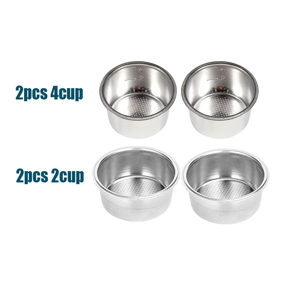 Filtro de reemplazo para máquina Espresso Delonghi EC680/EC685, 51mm, 2/4 tazas: 2cup 2PCS 4cup 2PCS