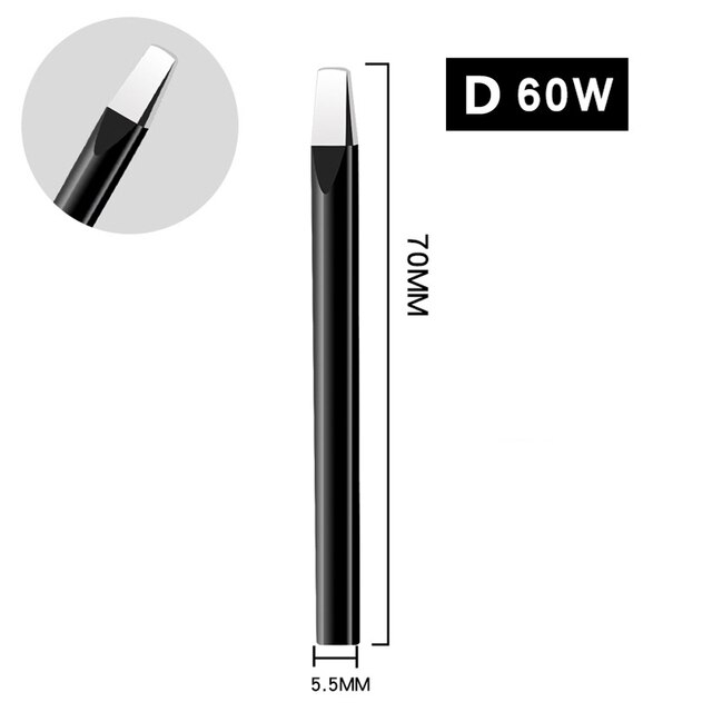 30/40/60w bleifreie lötspitzen, schweißspitzen, ersatzheizkörper, lötkopf 64-70mm bcdk-lötkopf mit externer heizung: 60w / D