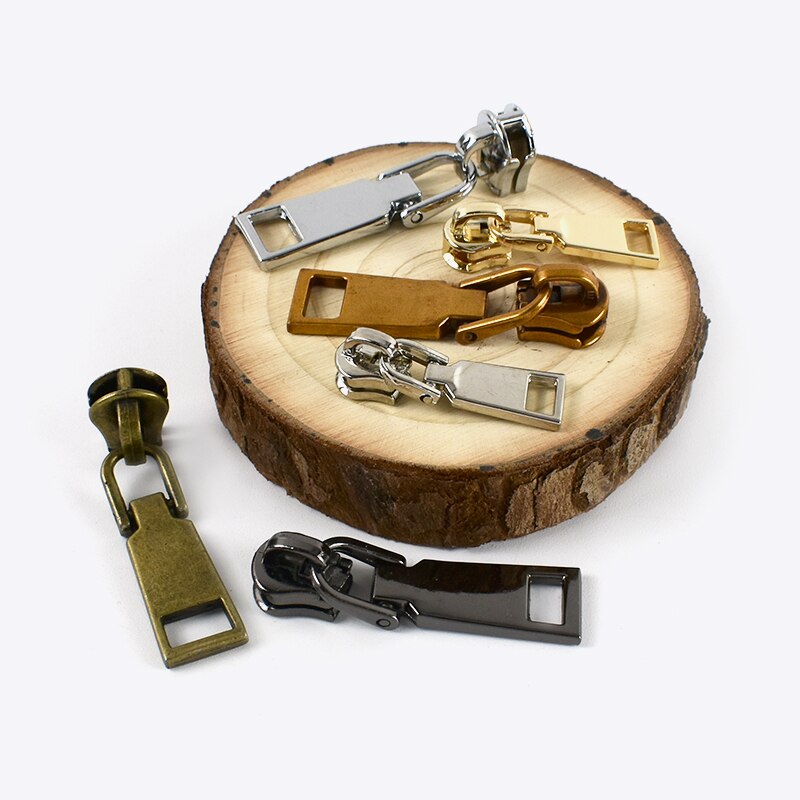 Meetee-deslizadores de cremallera para chaquetas con cremallera de Metal, Kit de reparación de cremalleras con cabeza extractora, accesorio de costura, 20 piezas, 3 #5 #