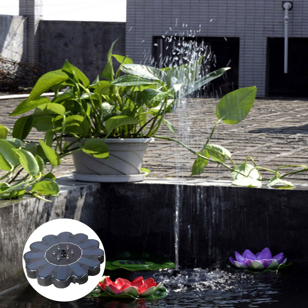 Pool Solar Water Fountain Easy Install Garden Backyard For Bird Bath Flower Shaped Outdoor Clearance Multifunction 16cm Floating