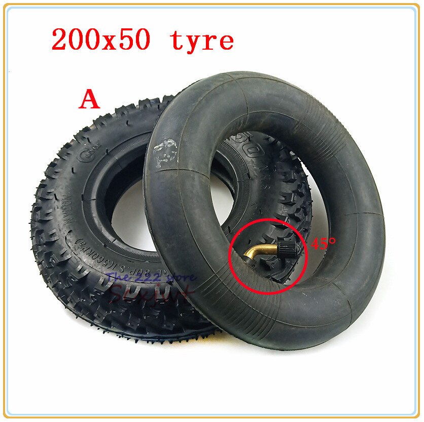 8&quot; Electric Scooter Tyre tube With Wheel Hub Scooter 200x50 Tyre Inflation Electric Vehicle Aluminium Alloy Wheel Pneumatic Tire