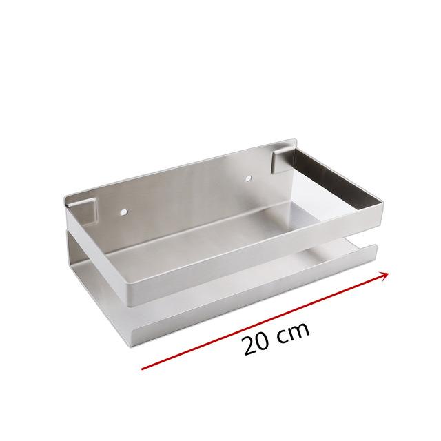 Estante de pared para baño, accesorio negro para ducha, champú y baño, estantes esquineros, estante de almacenamiento de 20cm-50cm: Brushed 20cm