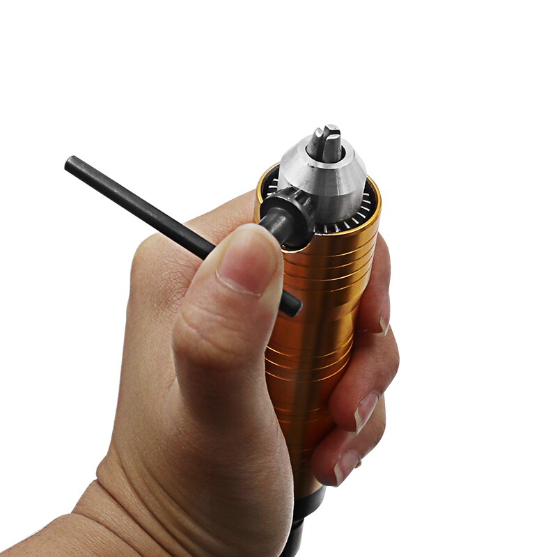 Rotary Angle Grinder Attachment Flexible Flex Shaft + 0.3-6.5mm Drill Chuck Handpiece For Power Electric Drill Dremel Tool