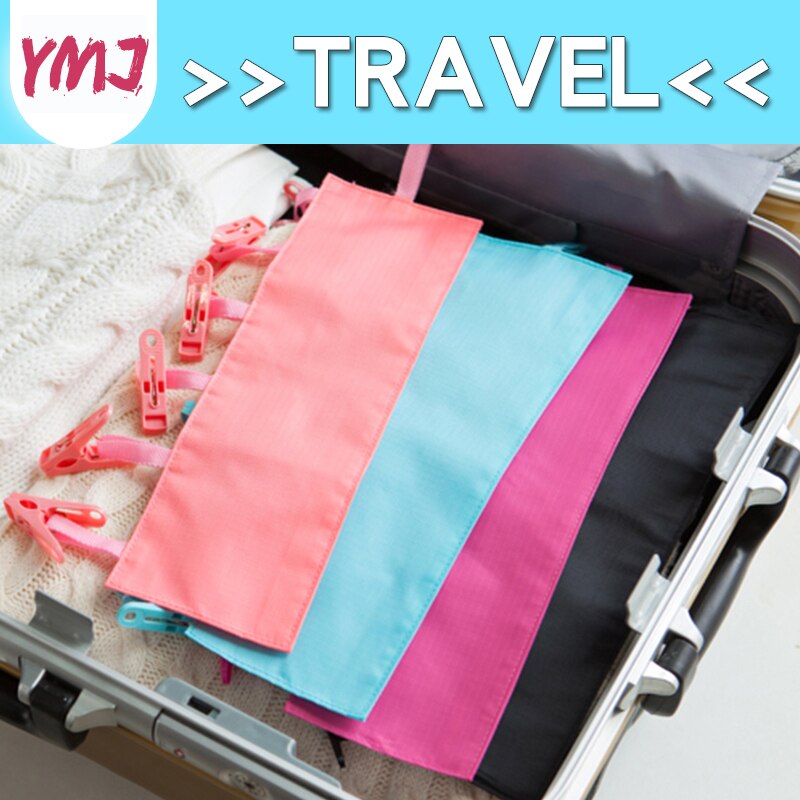 Foldable Bathroom Rack Magical Portable Cloth Hanger Drying Rack Travel Clothespin Towel Socks Hanger Clip 6 Clip Hanger