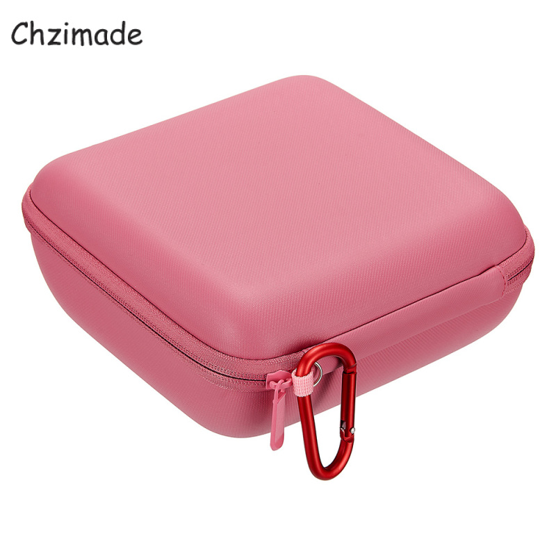 Chzimade Pink Color Portable Carrying Case For Cricut Easy Press Shockproof Hard Storage Bag Mini Heat Press Machine Accessories