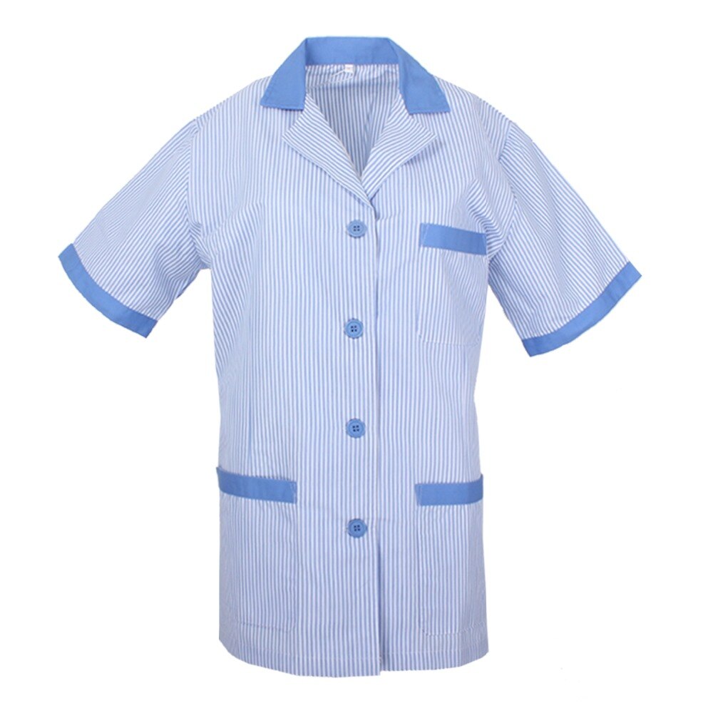 CASACA MUJER CUELLO SOLAPA RAYA UNIFORME ESTETICA MEDICO ENFERMERA DENTISTA LIMPIEZA VETERINARIA SANIDAD HOSTERERIA REF: T820