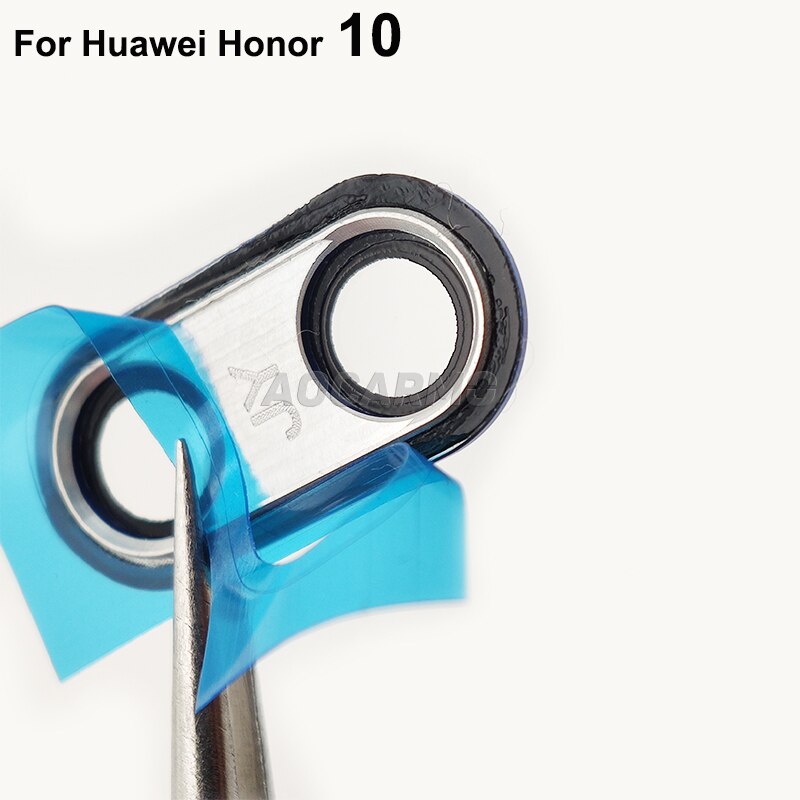 Aocarmo Voor Huawei Honor 10 /10 Lite Belangrijkste Camera Lens Rear Back Camera Lens Glas Met Frame Ring Cover sticker