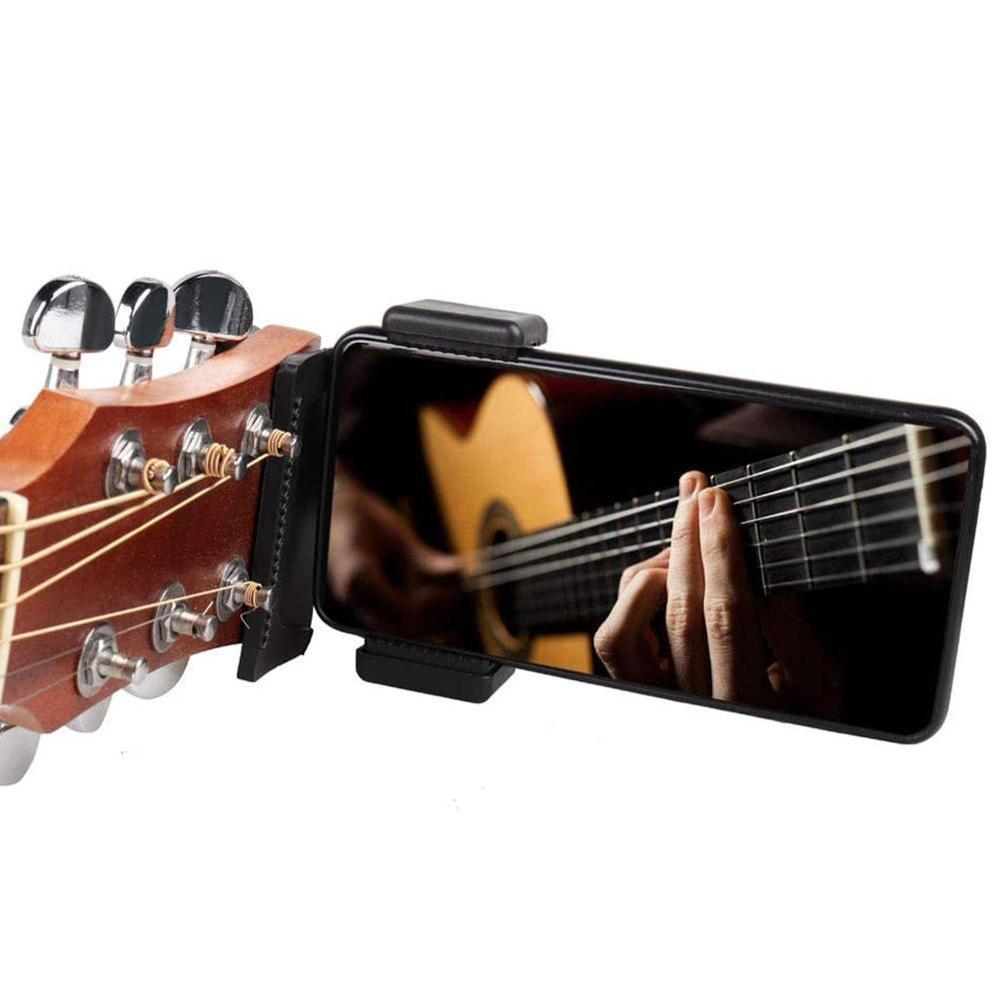 Guitar hoved klip mobiltelefon holder live udsendelse stativ klip klip mobil og beslag mobil stativ hovedtelefon d8 q 4
