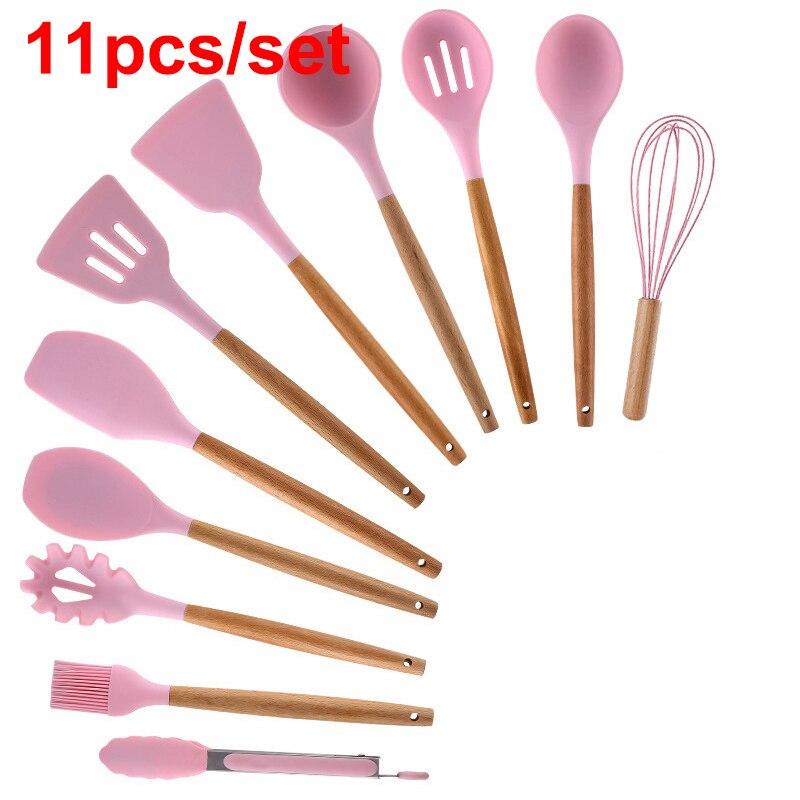 Silicone Keukengerei Set Bpa Gratis Hittebestendig Koken Bakken Tools Gadgets Keukengerei Met Container: 11pcs8