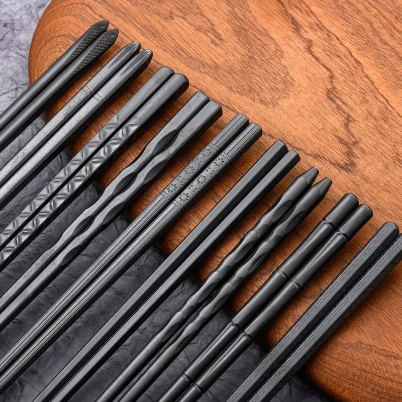 Japanische Essstäbchen aus PPS-Legierung, 10 Paar, Heim- und Küchenzubehör, hitzebeständiges Sushi-Essstäbchen-Geschirr für Restaurants