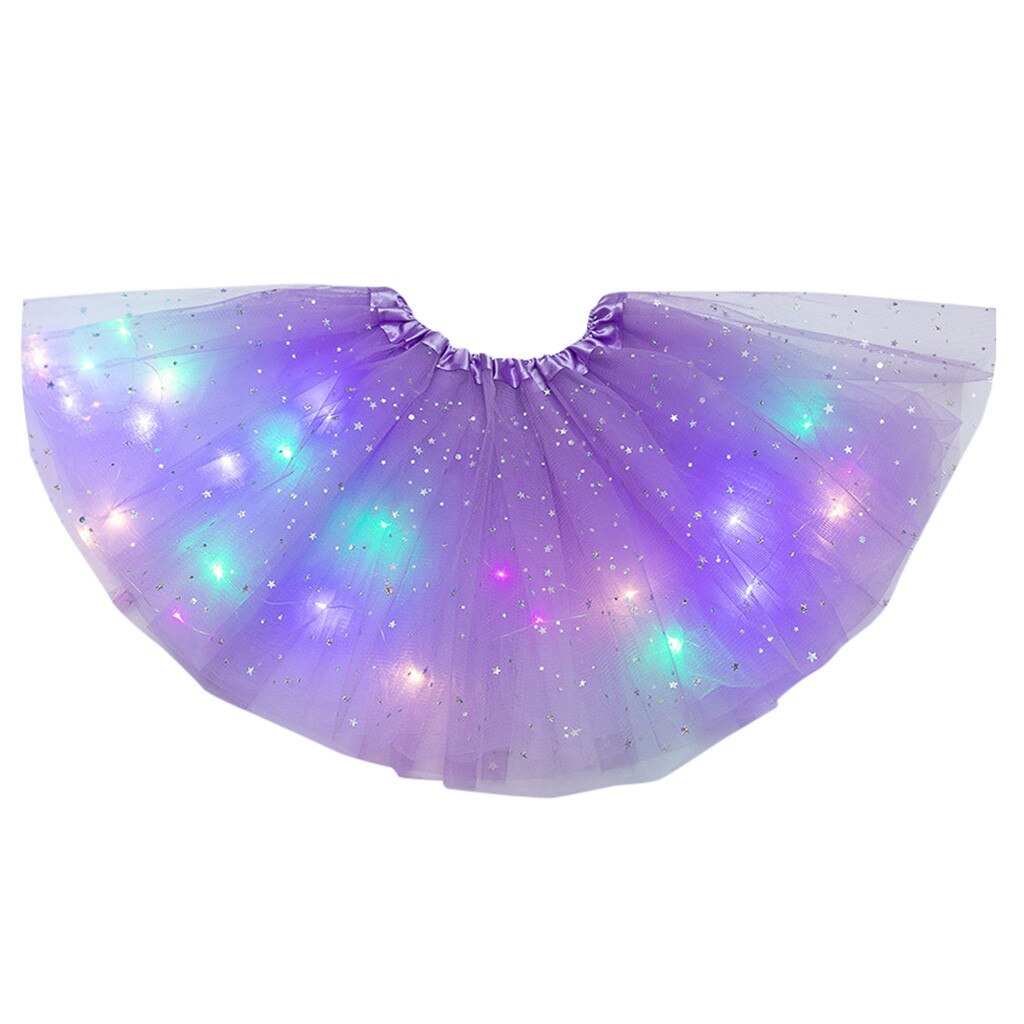 Pasgeboren Kids Meisjes Baby Sequin Tutu Rok Led Light Up Pettiskirt Ballet Kleding Baby Meisjes Kleding Meisjes Jurk Korte Rok: LP