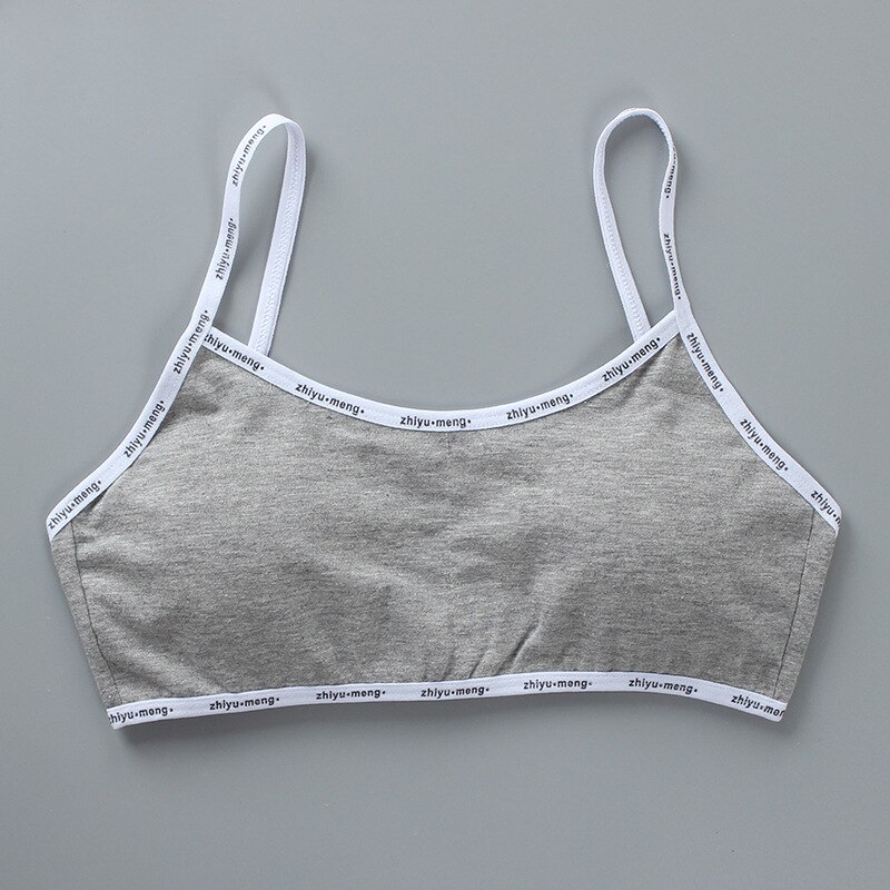 V-TREE ragazze reggiseno in cotone intimo traspirante top Crop adolescenti per ragazze morbido reggiseno sportivo per bambini cura del seno dei bambini: GRAY