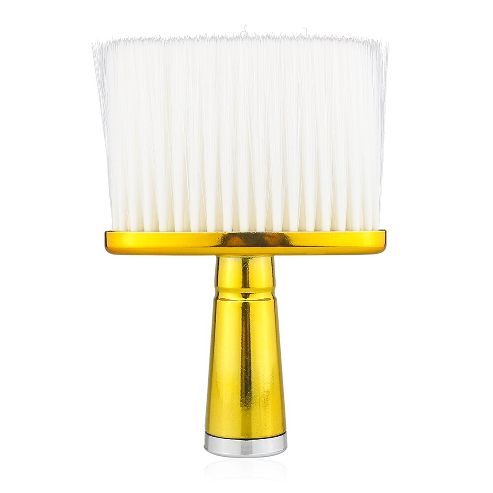 Hair Brush Soft Neck Face Duster Brush Hairdressing Hair Cutting Cleaning Brush Hair Styling Tool Barber Neck Brush: gold
