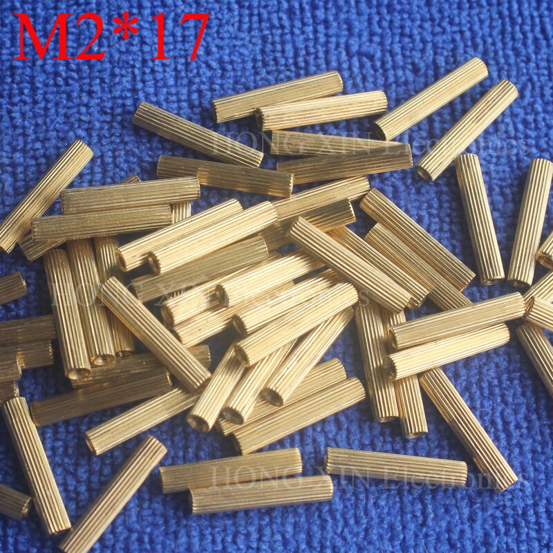 M2*17 1Pcs Brass Spacer Standoff 17mm Female To Female Standoffs column cylindrical 1 piece