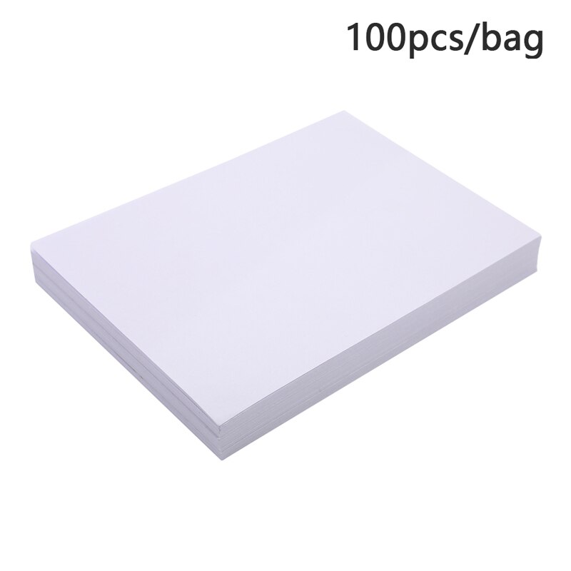 Papier pour aquarelle en coton, 100 feuilles de papier pour dessin à froid en vrac, pour étudiants aquarelle, artistes débutants: WHITE
