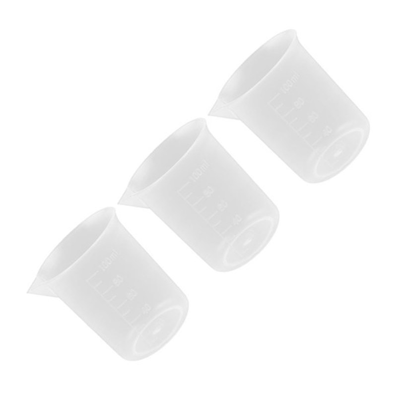 100 ml laboratory test plastic graduated measuring cup cup container 6 pcs