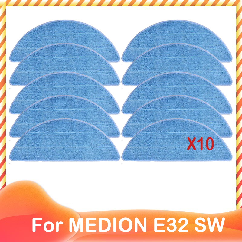 Replacement For MEDION ‎E32 SW Robot Vacuum Cleaner Accessories Spare Side Brush HEPA Filter Mop Cloth Wipe Rag: MULTI