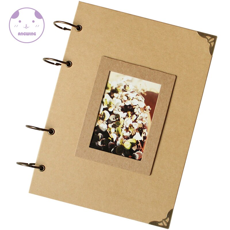 Angwing 28 Vellen Losbladige Fotoalbum Scrapbook Blank/Grote Albums Foto Cover Diy Bruiloft Foto Scrapbook Album case Binding
