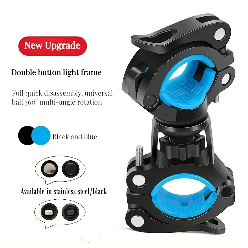 Fahrrad-Taschenlampenhalter, Fahrrad-Montagehalterung, Taschenlampenhalter 360° ° Rotationsbrenner-Clip für Radfahren, Reiten, Sattelstützenklemme: Lila