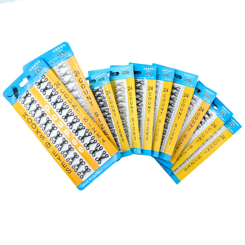 48Pcs Metal Buckle Button Shirt Hook and Eye Fastener for Dress/Corset/Collar/Bag Wraps Quilt/Shirt Sewing Accessories