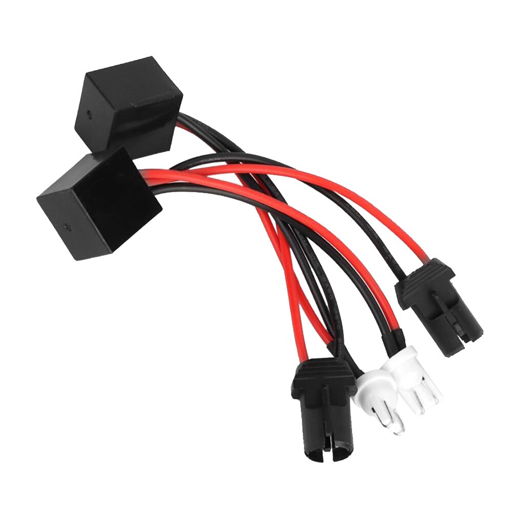 2pcs T10 LED Light Canbus Headlight Decoder Anti Flicker Error Canceller Halogen to LED Adapter for Turn Signals